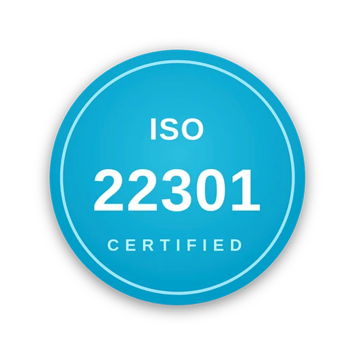 ISO 22301 certified